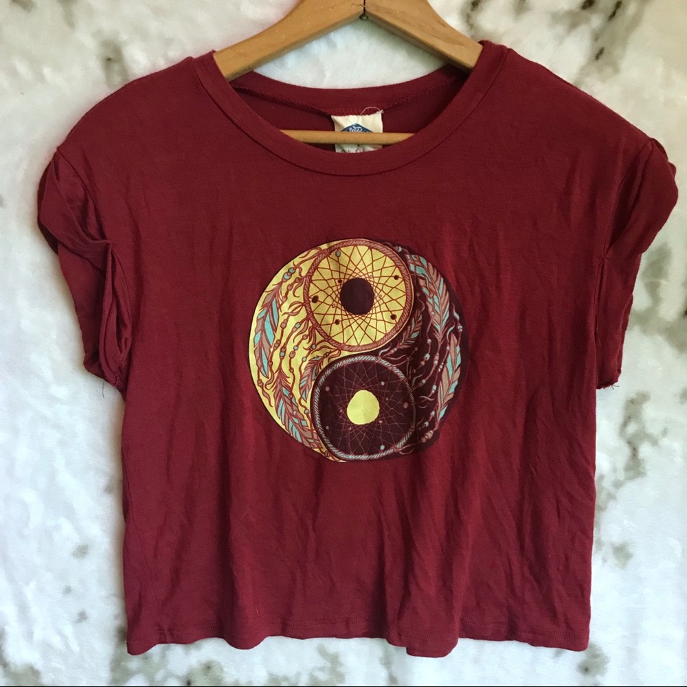 Vintage Wild Blue Yin Yang Top